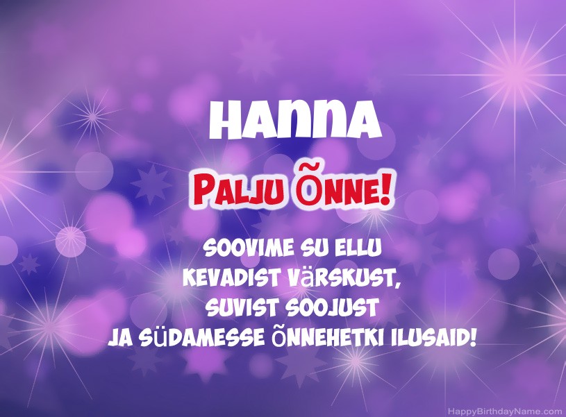 Ilusad pildid Hanna
