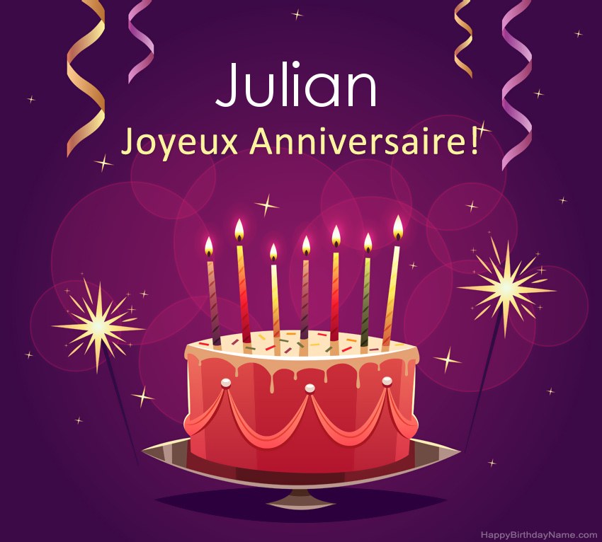 Salutations drôles pour les photos de joyeux anniversaire Julian
