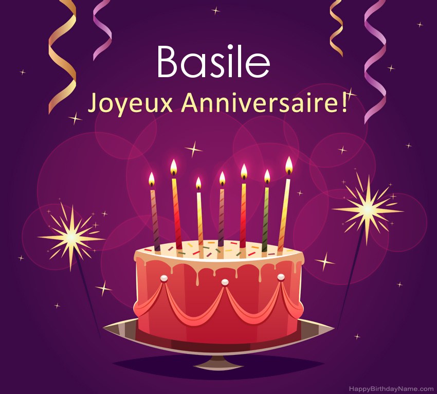Salutations drôles pour les photos de joyeux anniversaire Basile