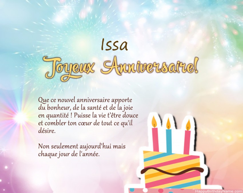 Joyeux anniversaire Issa en vers