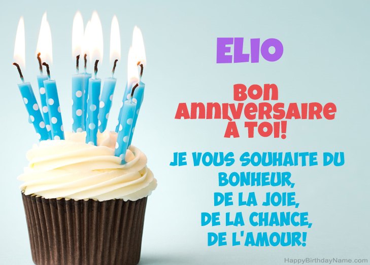Félicitations pour le joyeux anniversaire de Elio