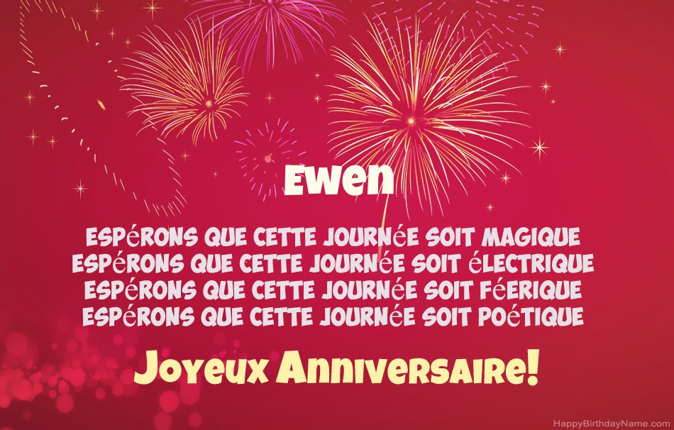 Joyeux anniversaire Ewen, beaux poèmes