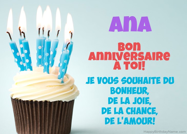 Félicitations pour le joyeux anniversaire de Ana