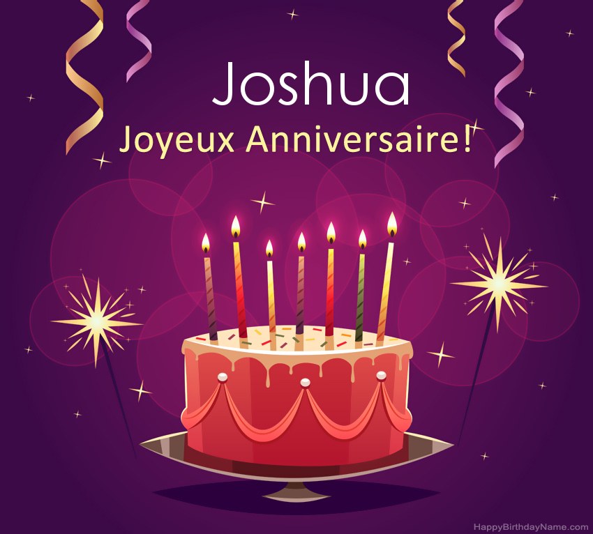 Salutations drôles pour les photos de joyeux anniversaire Joshua