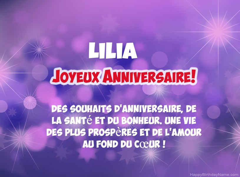 Belles images pour joyeux anniversaire de Lilia