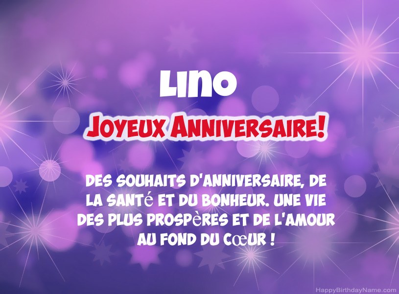 Belles images pour joyeux anniversaire de Lino