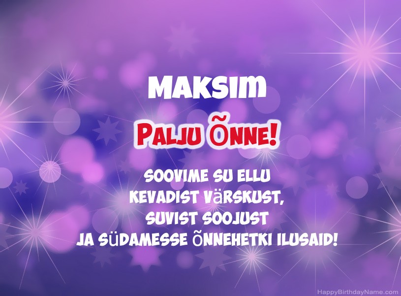 Ilusad pildid Maksim