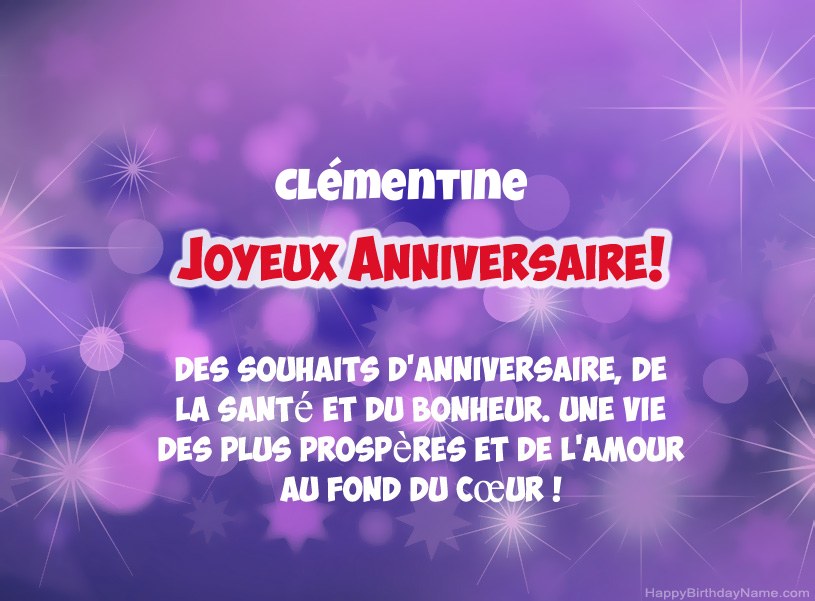 Belles images pour joyeux anniversaire de Clémentine