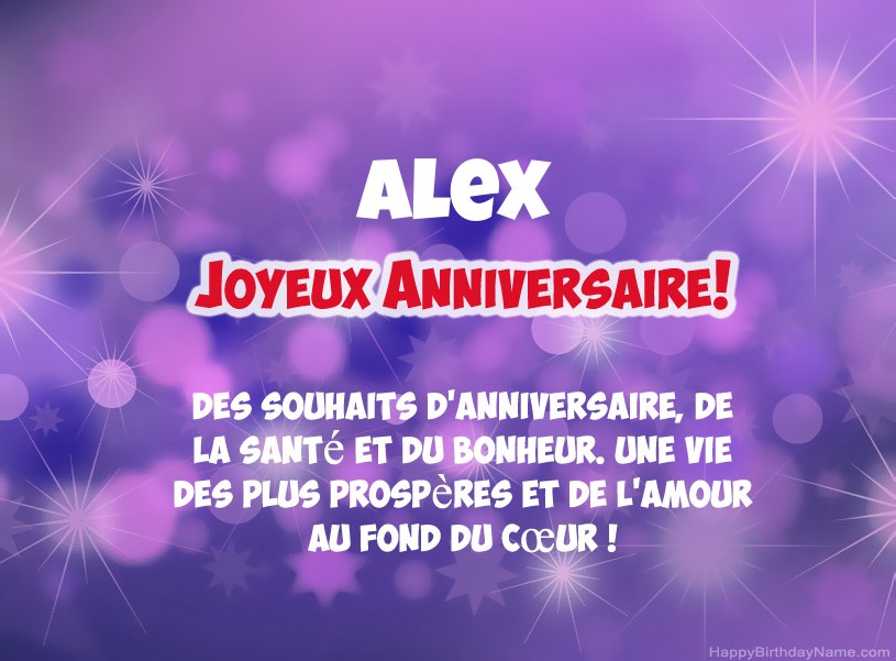 Belles images pour joyeux anniversaire de Alex