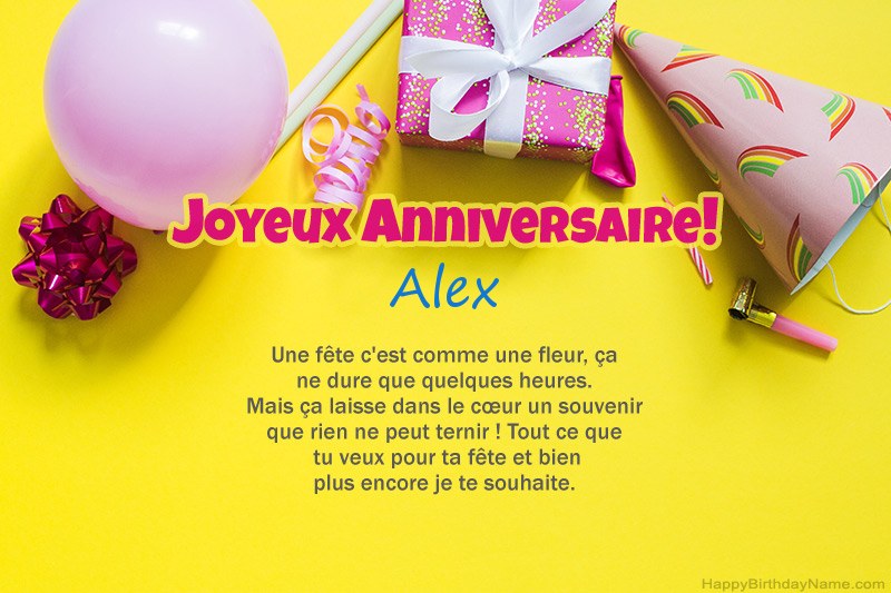 Joyeux anniversaire Alex en prose Joyeux anniversaire Alex en prose