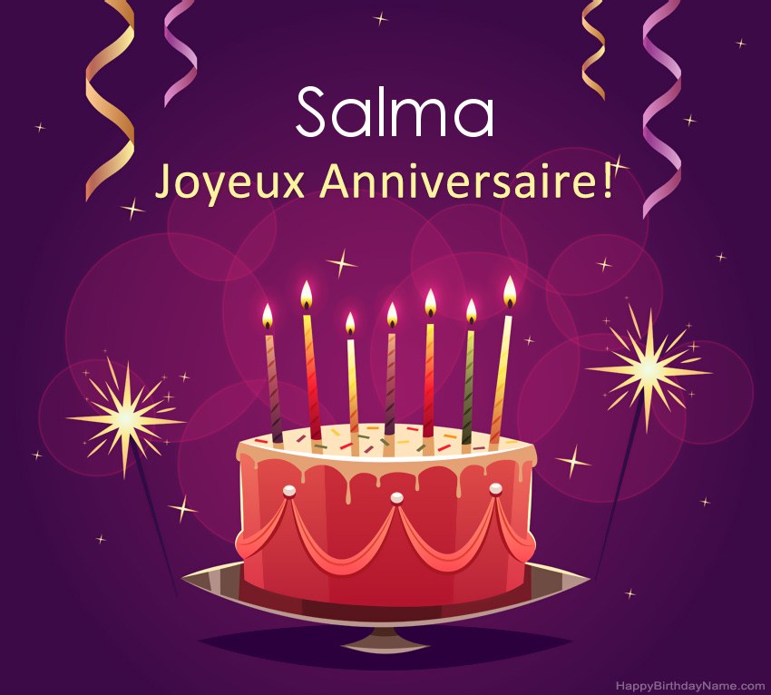 Salutations drôles pour les photos de joyeux anniversaire Salma