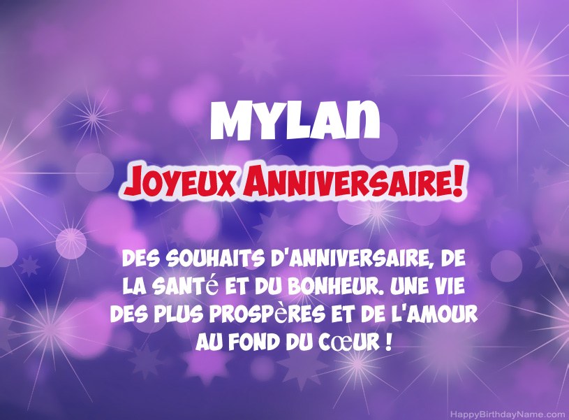 Belles images pour joyeux anniversaire de Mylan