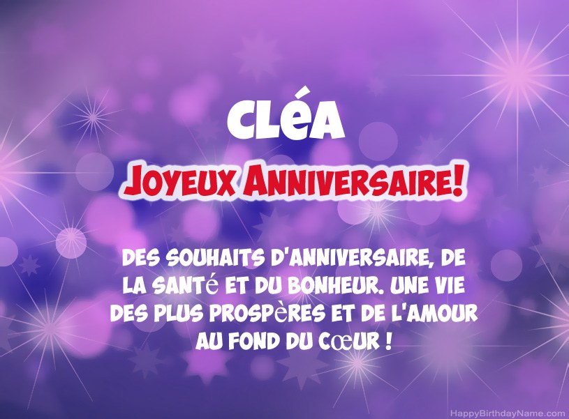 Belles images pour joyeux anniversaire de Cléa