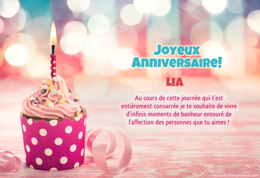 Télécharger Happy Birthday card Lia gratuitement