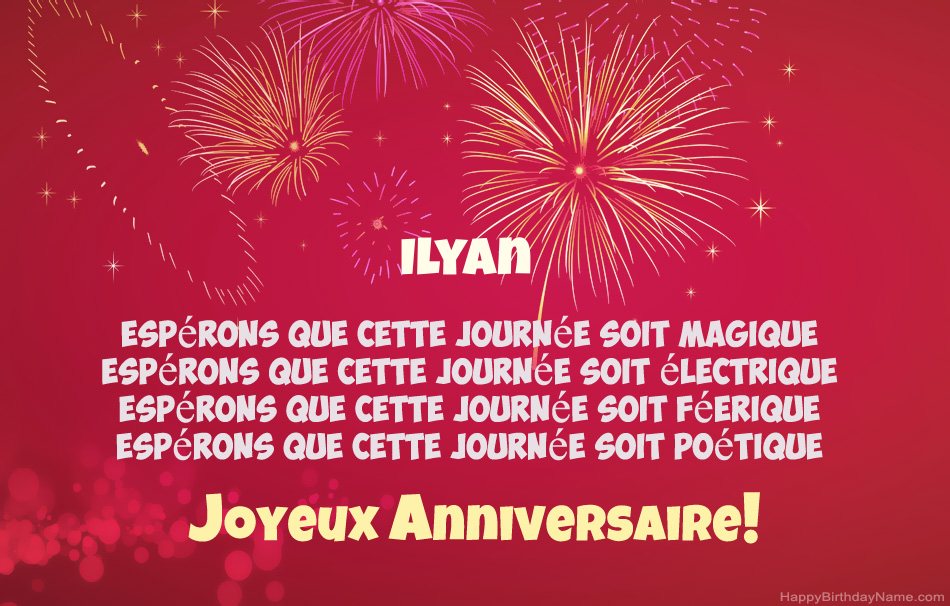 Joyeux anniversaire Ilyan, beaux poèmes