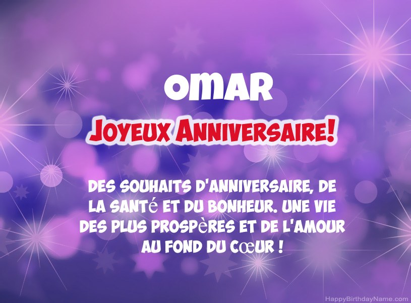 Belles images pour joyeux anniversaire de Omar