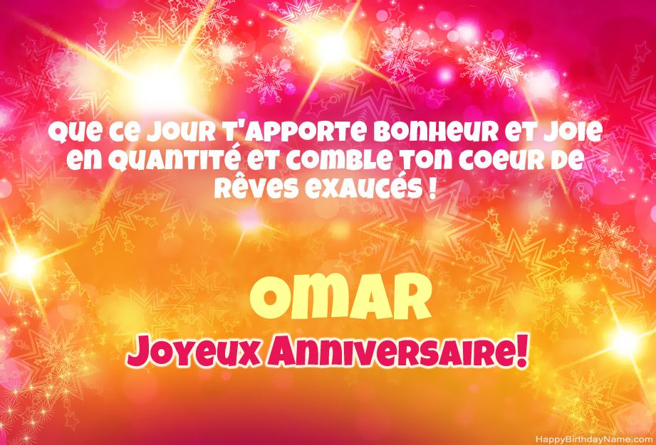 Cool félicitations pour joyeux anniversaire de Omar