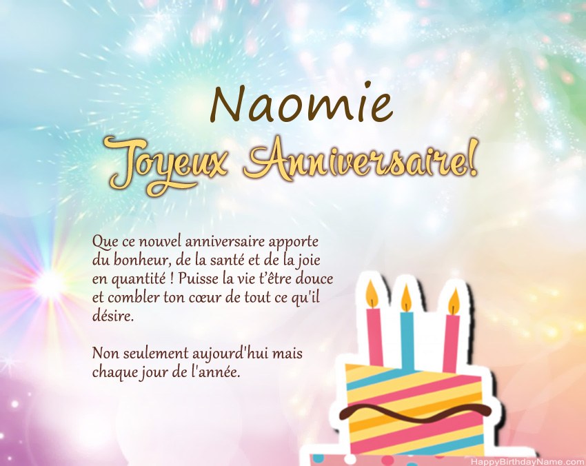 Joyeux anniversaire Naomie en vers