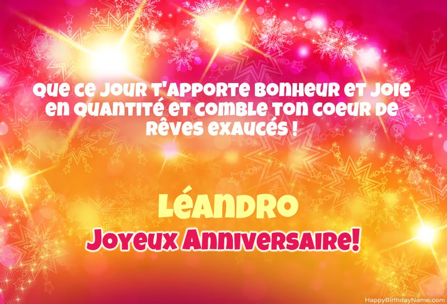 Cool félicitations pour joyeux anniversaire de Léandro