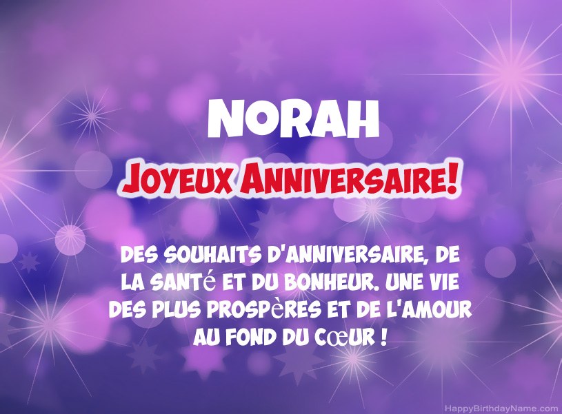 Belles images pour joyeux anniversaire de Norah