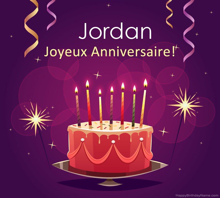 Salutations drôles pour les photos de joyeux anniversaire Jordan