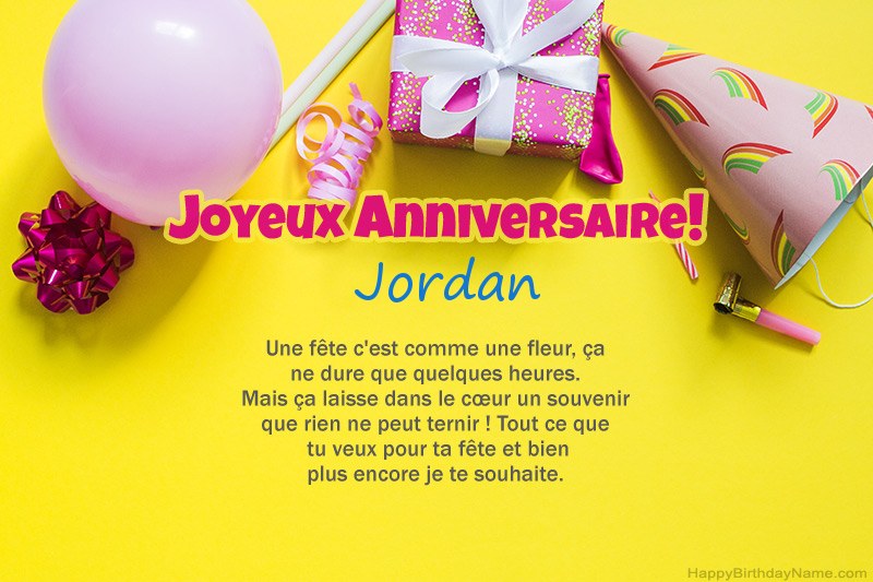 Joyeux anniversaire Jordan en prose Joyeux anniversaire Jordan en prose