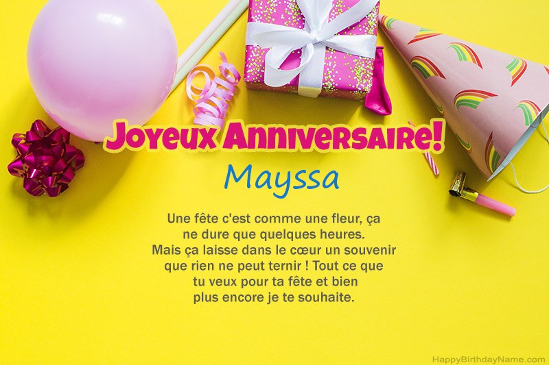 Joyeux anniversaire Mayssa en prose Joyeux anniversaire Mayssa en prose
