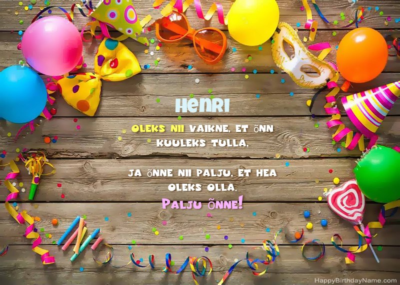 Happy Birthday Henri