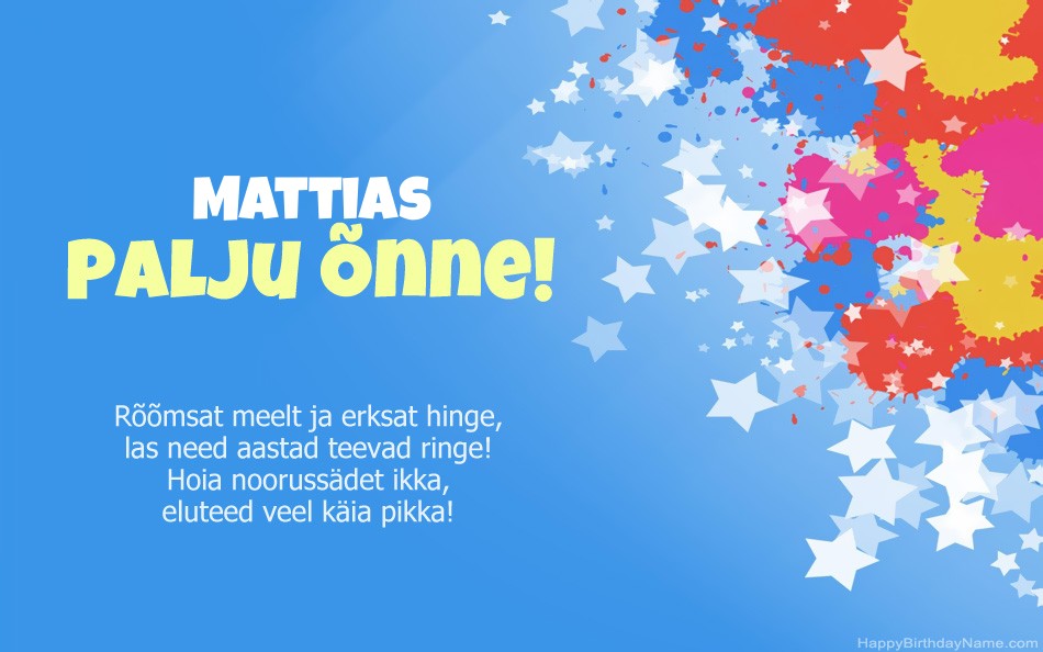 Õnnitleme Mattias