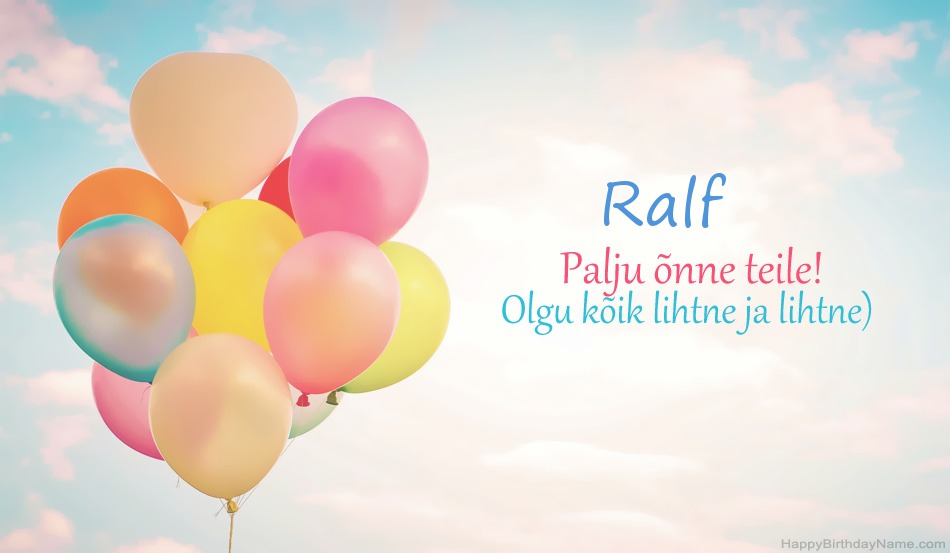 Happy Birthday Ralf Happy Birthday Ralf