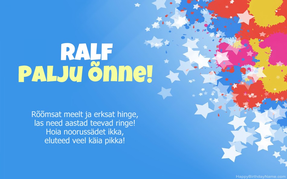 Õnnitleme Ralf Õnnitleme Ralf