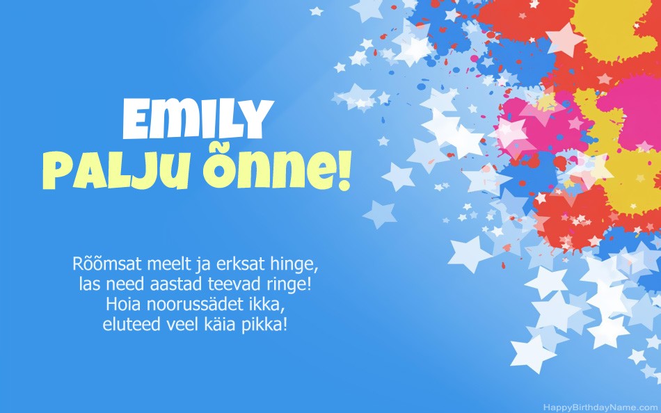Õnnitleme Emily