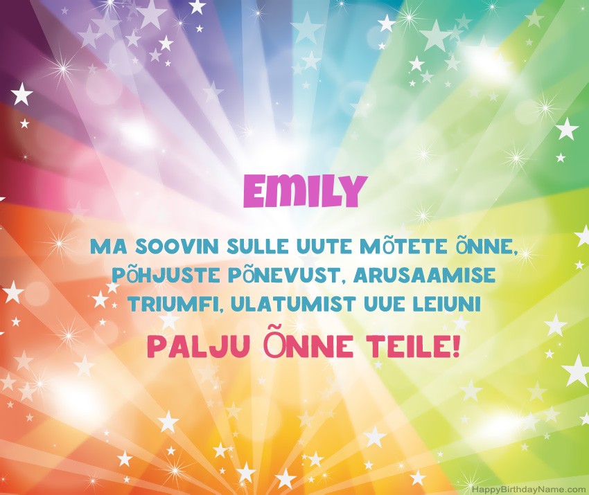 Ilusad sünnipäevakaardid Emily