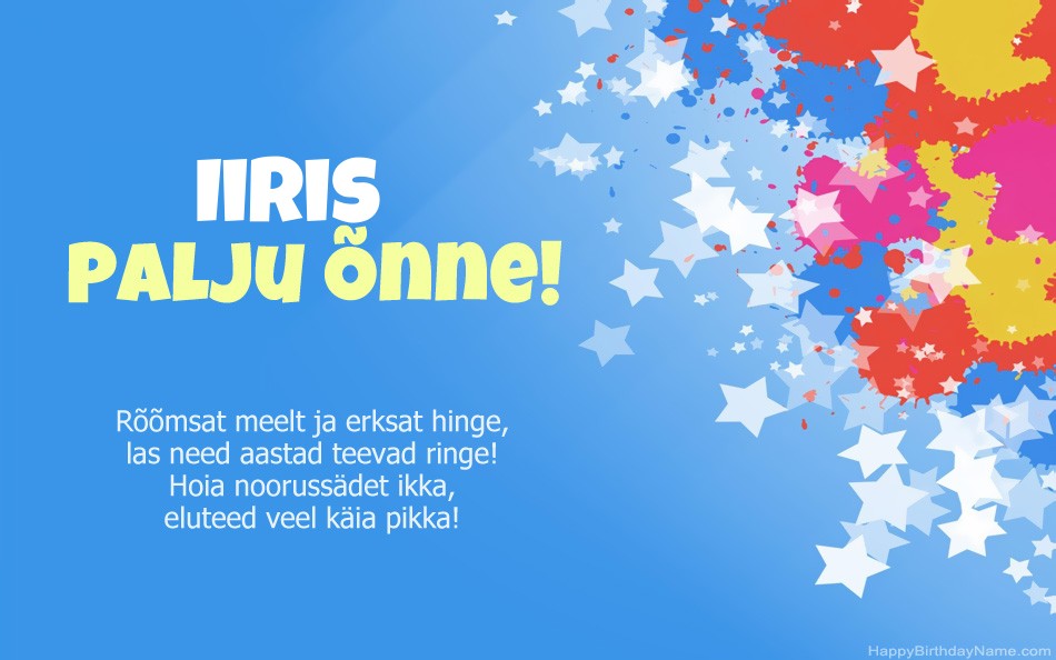 Õnnitleme Iiris