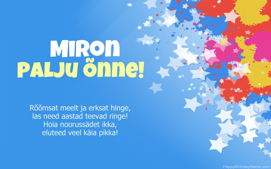 Õnnitleme Miron