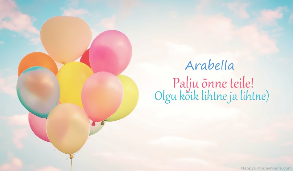 Happy Birthday Arabella Happy Birthday Arabella