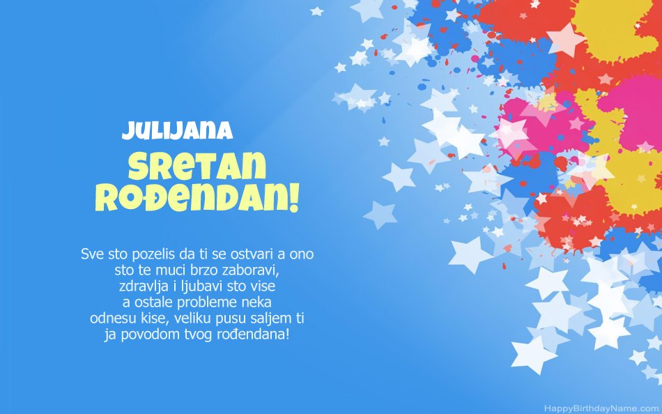 Čestitamo Rođendan Julijana  