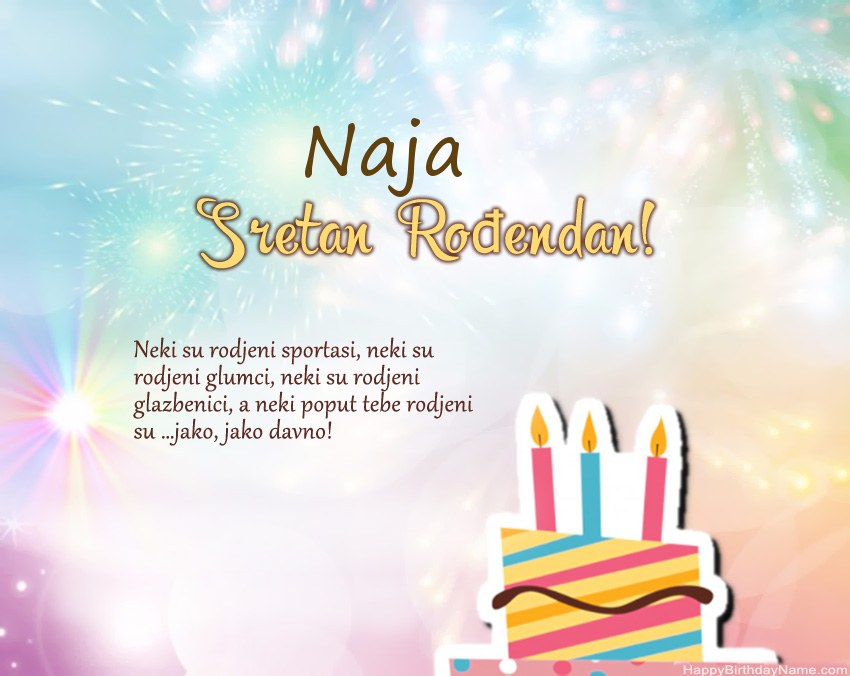 Sretan rođendan Naja   u stihu