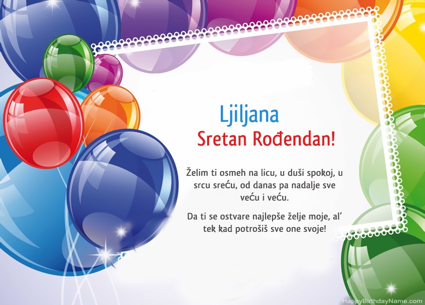 Sretan Rođendan Ljiljana  !