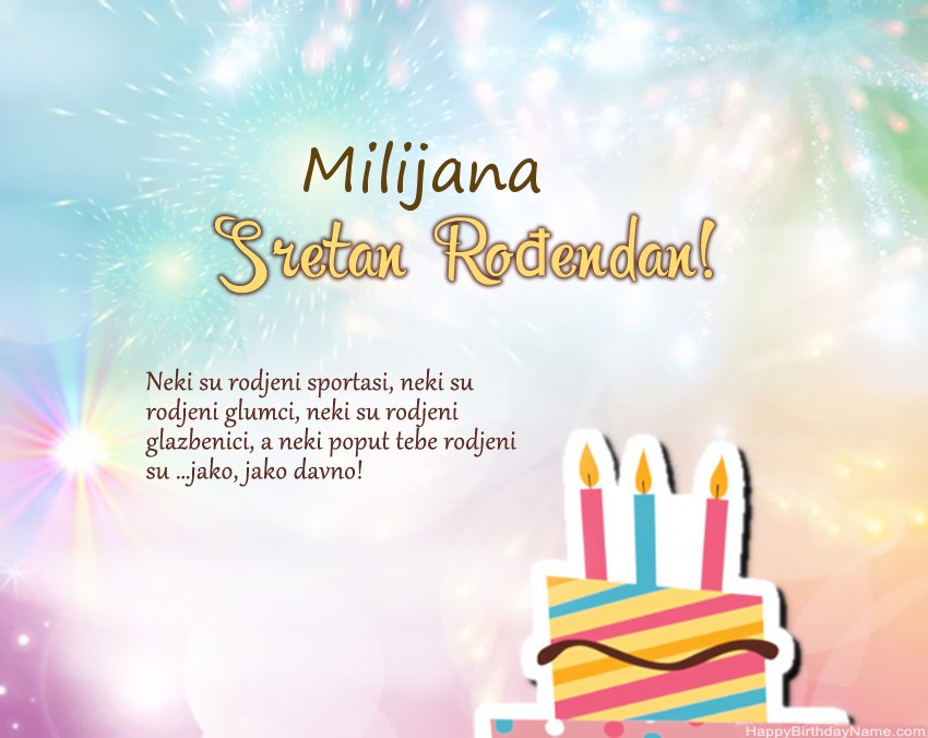 Sretan rođendan Milijana u stihu Sretan rođendan Milijana u stihu