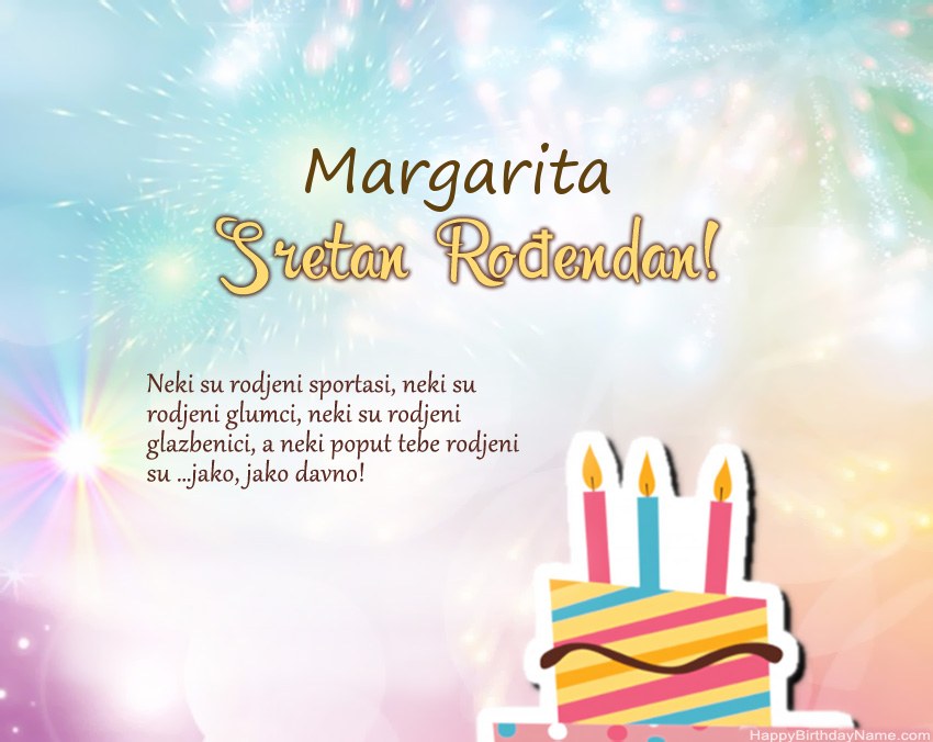 Sretan rođendan Margarita u stihu Sretan rođendan Margarita u stihu