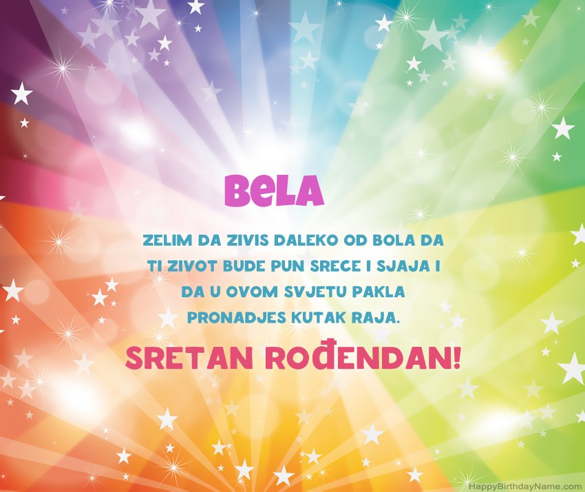 Lijepe čestitke za rođendan Bela Lijepe čestitke za rođendan Bela