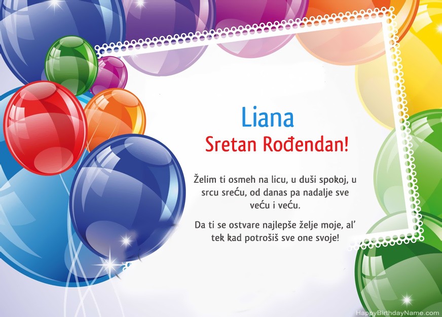 Sretan Rođendan Liana ! Sretan Rođendan Liana !