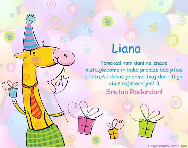 Dječje čestitke za Sretan rođendan Liana Dječje čestitke za Sretan rođendan Liana