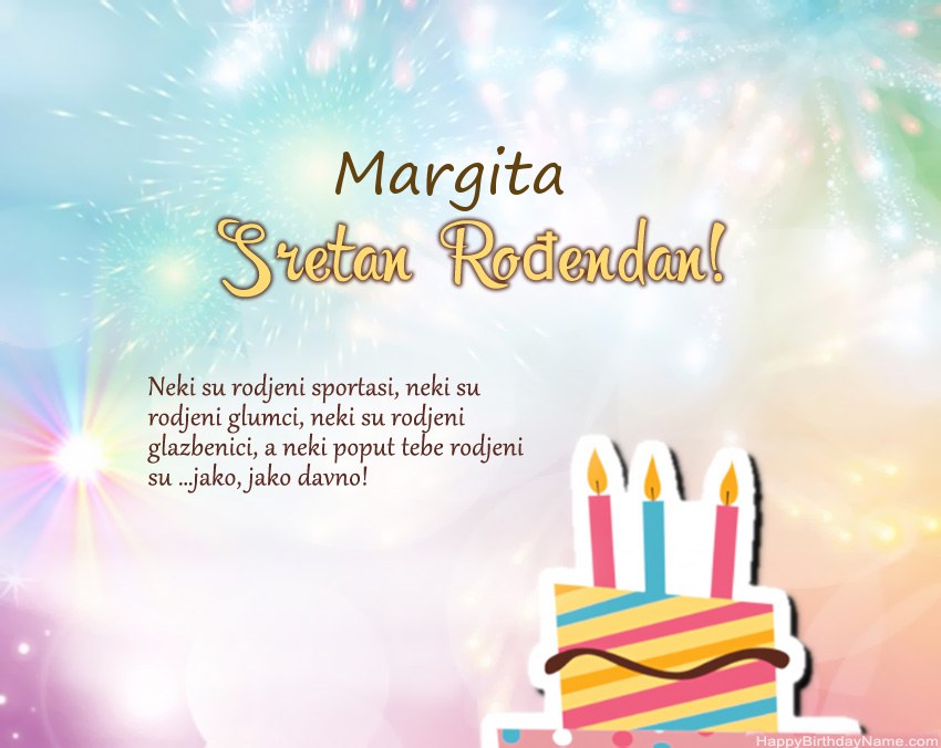 Sretan rođendan Margita   u stihu