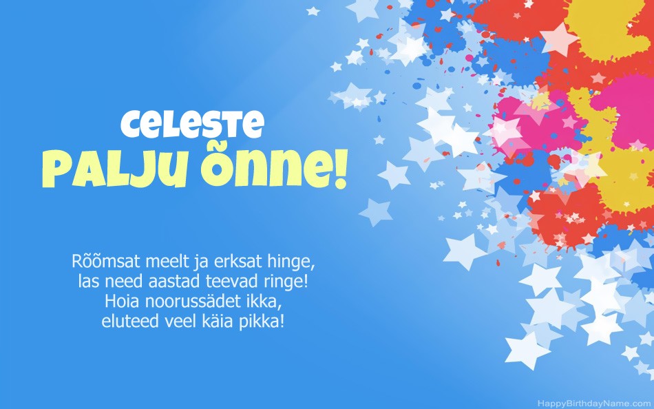 Õnnitleme Celeste