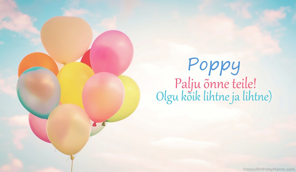 Happy Birthday Poppy