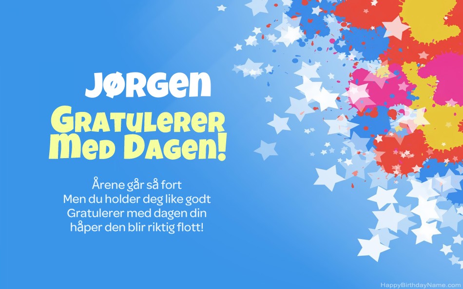 Gratulerer med Jørgen fødselsdag
