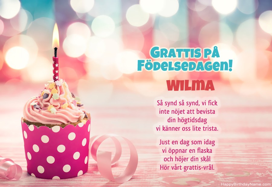Ladda ner gratulationskortet Wilma gratis
