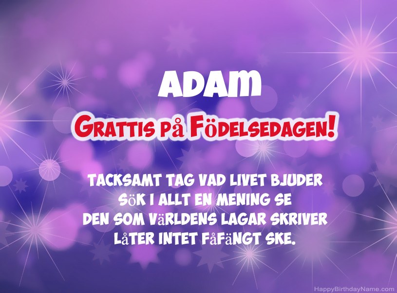 Vackra bilder för Grattis på Adam